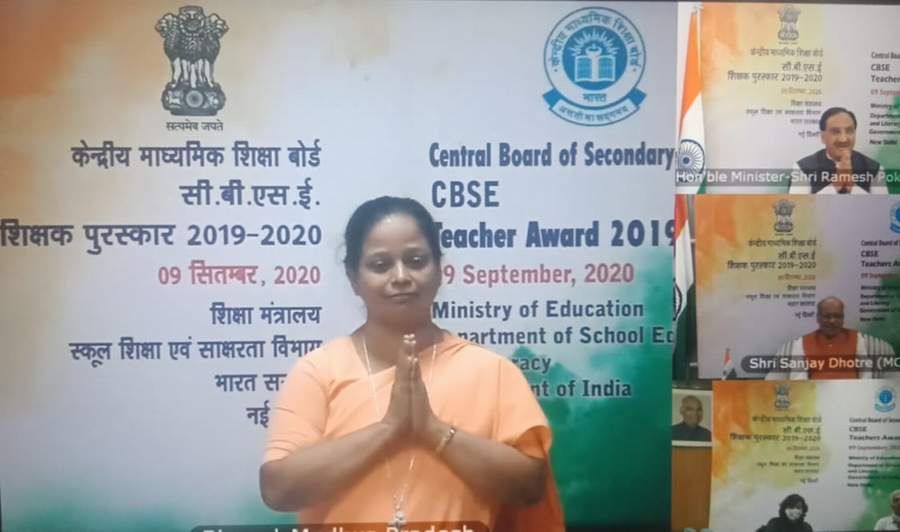 CBSE Teachers Award 2019-2020 to S. Lilly Padayattil CSJ